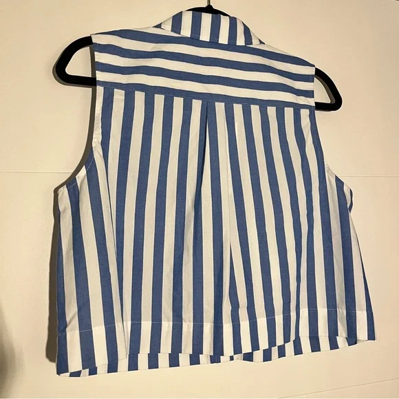 NEW Sezane Harmonie Striped Cotton Top - Picture 6 of 6